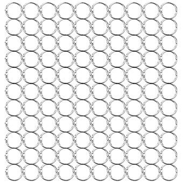 100 kpl 25 mm irtolehtisideaineen renkaita avaimenperiä renkaita sideaineen renkaita Scrap//craft-käyttöön