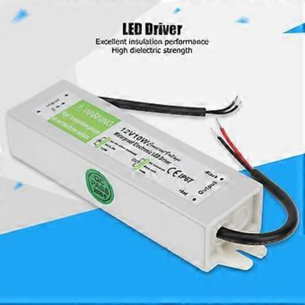 10W Professionell Vattentät Elektronisk LED-drivrutin Strömförsörjning AC90-250V (50/60HZ)