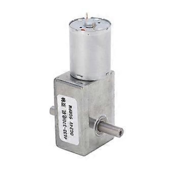 DC-vaihteistomoottori, kaksoisakseli, säädettävä pyörimissuunta, neliömäinen turbiini, kierukkavaihde, nopeuden vähennysmoottori DC24V 90RPM