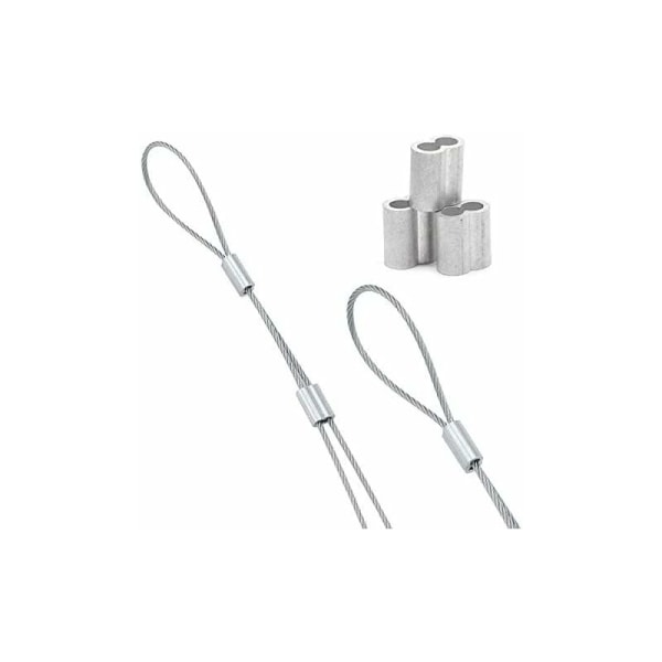 20x Aluminium crimphylser med dobbelthylser 4,0 mm Aluminiumhylser, crimpklemme, pressehylser, crimphylser, koblinger for wire