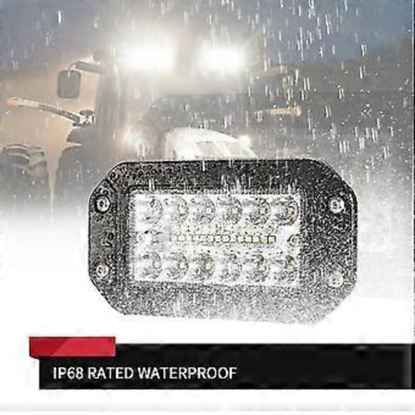 2 stk 12v 6 Tommers Innfelt Arbeidslys 26 Led Super Bil Frontlykter