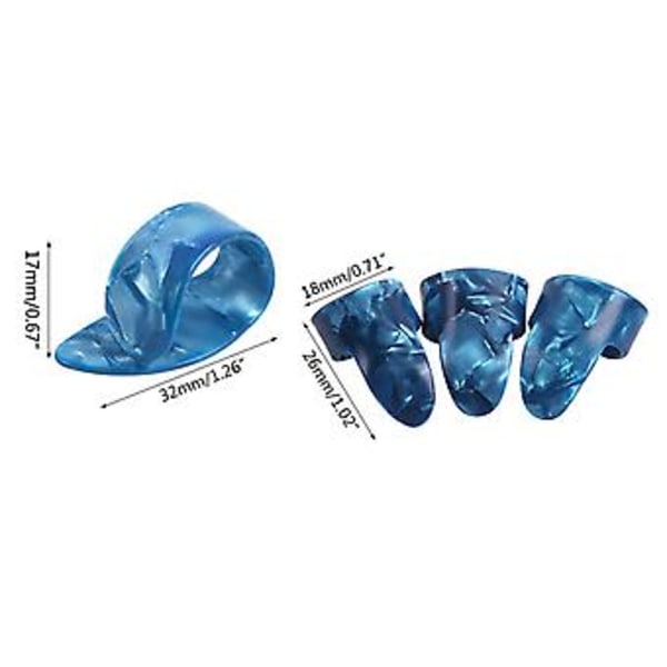 4 stk. Plast Guitar Fingerplektre Fingerspids Tommelfinger Plektre Neglebeskyttere Værktøj til Bas Instrument Dele Tilbehør