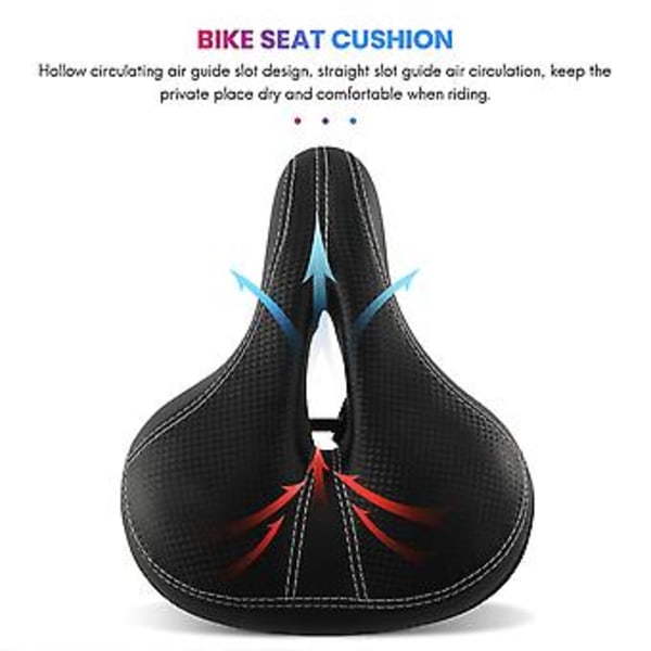 Ycle Cycling Iso Pehmustettu Pyörän Satula Leveä Pehmeä Mukavuuspehmuste