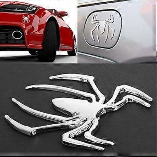 3D Bilmærkat HOT Universal Metal Spider Emblem Chrome Motor Mærkat Ornament