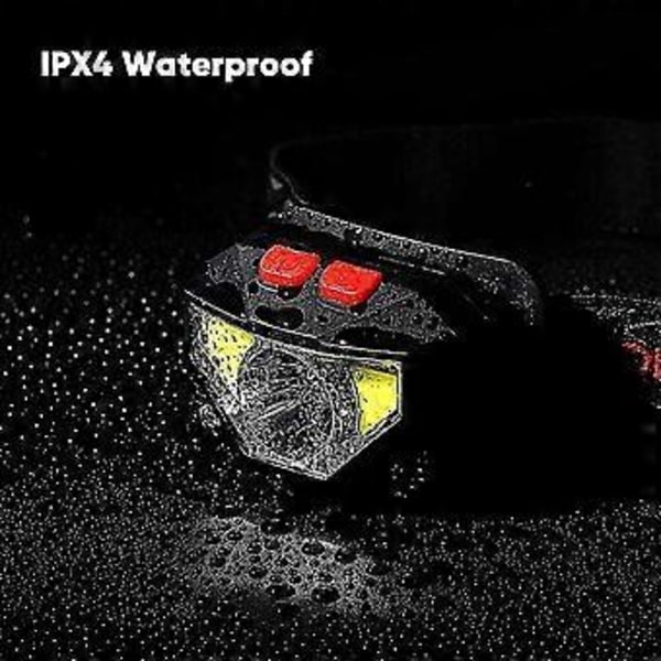 LED Pannlampa, uppladdningsbara USB-lampor med rörelsedetektor, 300lm ljus