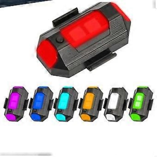 8st Universal LED Flygplans Stroboskop Ljus Motorcykel Anti Kollisions Varningsljus 7 Färger Blinkersindikator