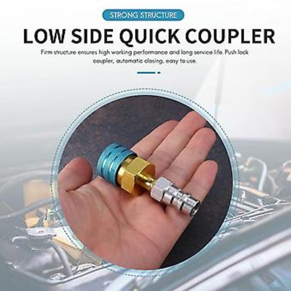 R1234yf til R134a Lavtryks Hurtigkobling, R12 til R134a Slangeadapter Fittingsstik til Bil Aircondition