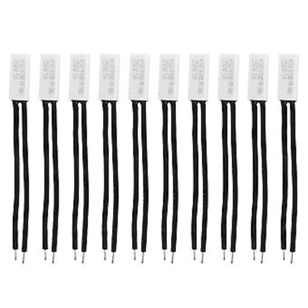 10 stk. KSD9700 Normalt Åben Temperaturkontrolkontakt Termisk Beskyttelse Plastik Probe 65℃