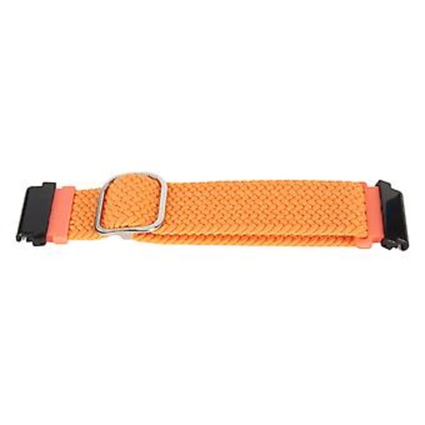Nylon Vævet Urrem Justerbart Spænde Armbånd Udskiftning Sportsurrem til Fenix 7 6 5 Orange