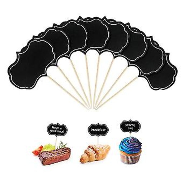 Pakker med 48 ostemarkører for spekematbrett, blanke flagg, ostetiketter, buffetiketter, cupcake-navnelapper