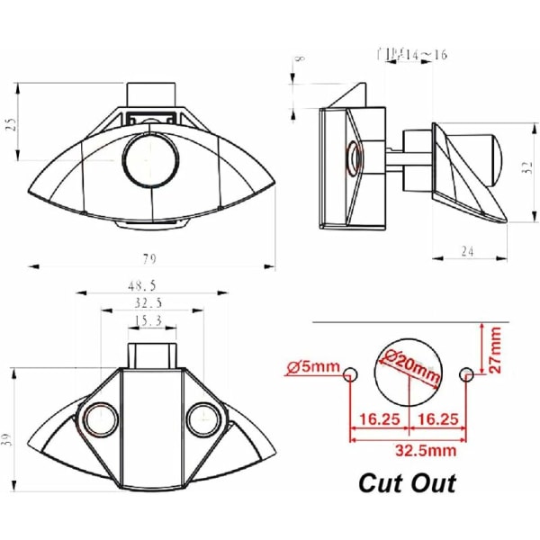 Caravan Rv Skap Skuff Lås, Nøkkelfri Skap Lås med Trykknapp Sink Legering Lås Låsing Dør for Caravan Rv Skap Skuff Camper Kit