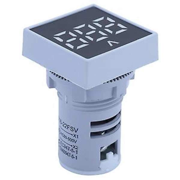 AD16‑22FSV Frostat Panel Digital Spänningssignalindikator Spänningsmätare Indikator 60~500V AC Vit