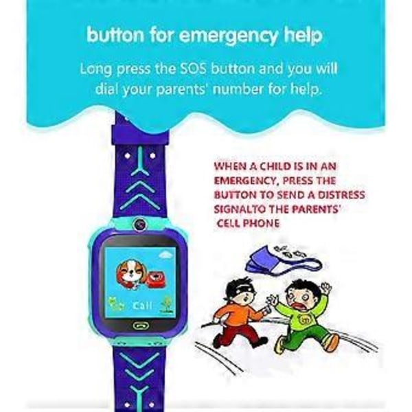 för Smart Armbandsklocka Locator Plats GPS SOS Vattentät Kamera Klockor för