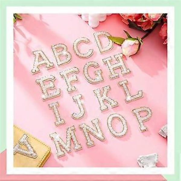 Pärlstrass Bokstavsdekaler A-Z Bling Strass Bokstavsstickers Glitter Strass Alfabet Applikation Bokstavsdekal