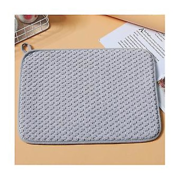 Diskmatta i mikrofiber, absorberande diskställ för bänkskiva, absorberande diskunderlägg