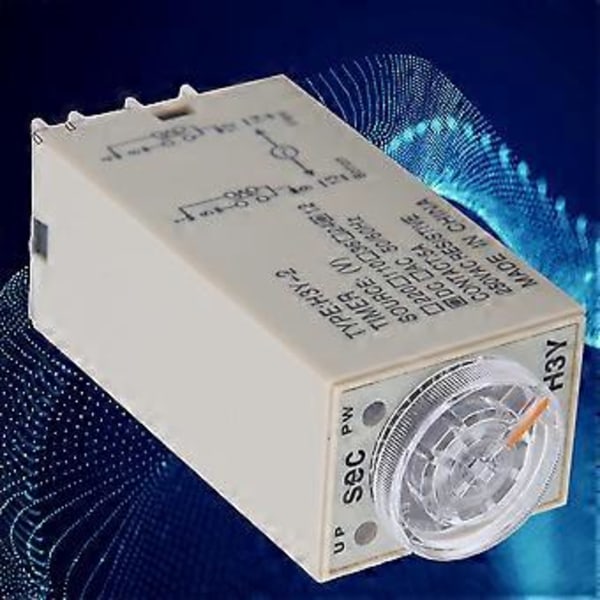 Tidsrelé 8 Pins H3Y-2 Justerbar Transparent Skive Hvitevarer Elektrisk Utstyr 0-3s 220VAC