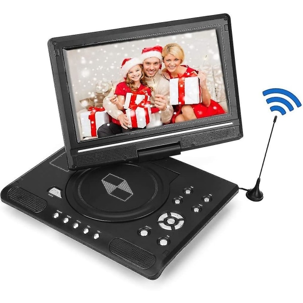 9,8" Bærbar DVD-spiller, Mini-TV 3D TV-lyd 270 roterende skjerm, Fm-radiofunksjon Spill av CD / DVD / Vcd / Evd / Mpeg4-plate / Usb-stick / S