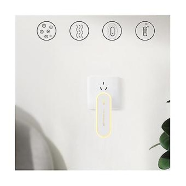 Plug-in Luftrenser Mini Fjern Røg Bærbar Deodorant Luftfrisker EU-stik, grøn