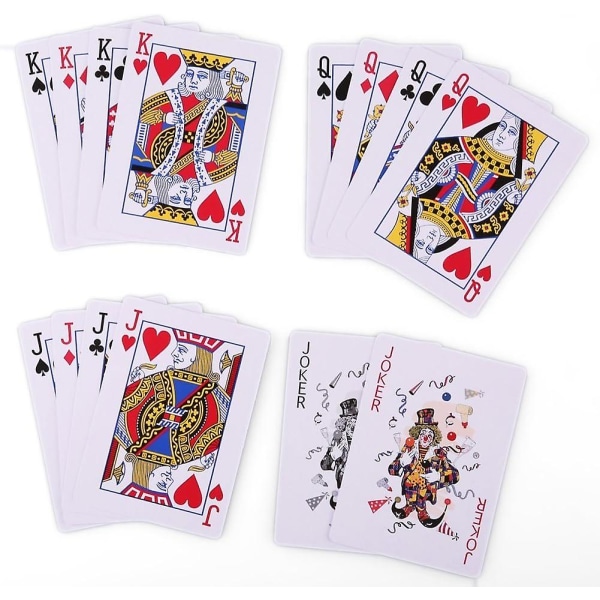 Pelikortit, Pokerikoko Standard Index, 12 korttipakkaa (6 sinistä ja 6 punaista), Blackjackille, Euchrelle, Canastalle, Pinochle-korttipelille, Casino G