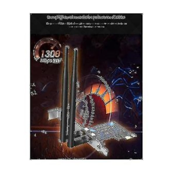Pcie Trådløst Kort 1300m Dual-band Gigabit Netværkskort Stationær Computer Indbygget Netværkskort Wif