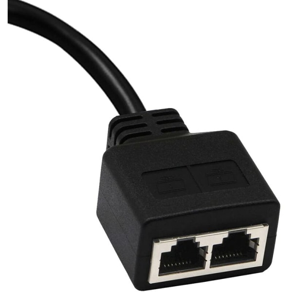 Rj45 hane till hona dubbla Rj45 adapterkabel (15 cm) kan användas för att växla nätverk mellan två datorer (används inte som nätverkssplitter)