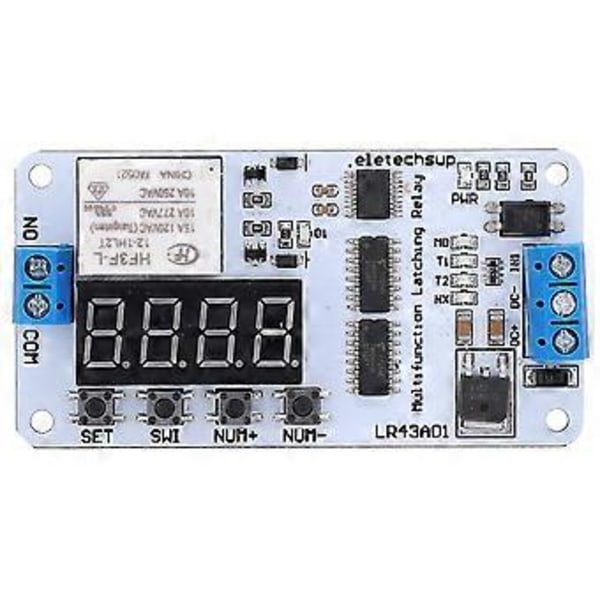 Relæ Switch Modul DC 12V Elektromagnetisk Lås Pulsforsinkelse Elektronisk Komponent LR43A01