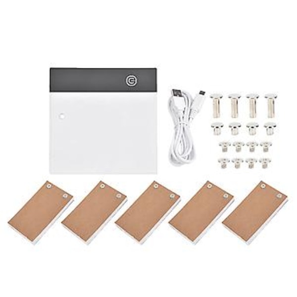 Håndtegning LED-tavle Bærbar Posisjoneringshull USB Flip Book Kit Malingsutstyr USB
