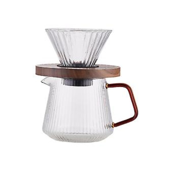 Pour Over Dripper Pot Sæt Server Maker V02 Glas Tragt Kaffe