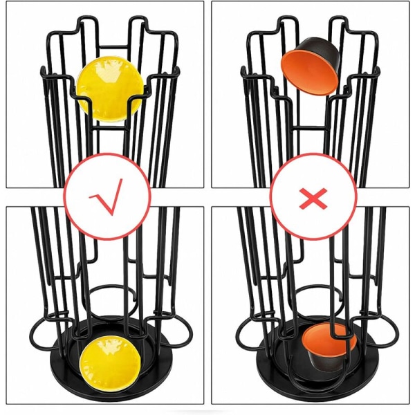 Dolce Gusto Kapselhållare 32 Roterande Dolce Gusto Kapslar Torn Pod 360 Grader Roterande Kapsel Förvaringshållare för Dolce Gusto Kaffe Kapslar