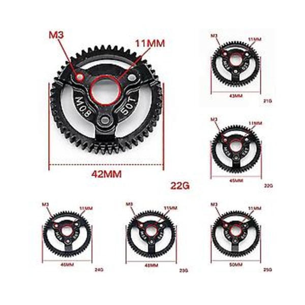 Stål 0.8m 32p Gir Med Drev For Slash 2wd Vxl Bandit Stampede Drag Slash, 58t