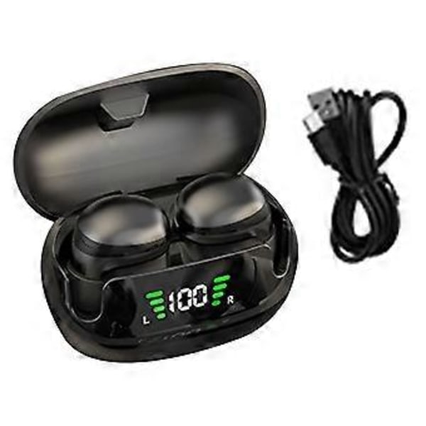 Mini Usynlige Søvnørepropper Bluetooth 5.3 HiFi Stereo Øretelefoner Lav Latens Trådløse Ørepropper med Mikrofon for Arbeid, Musikk C
