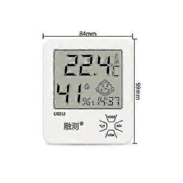 Digitalt Indendørs Hygrometer Rumtermometer Med Temperatur- Og Fugtighedsmåler Mini Hygrometer Termometer