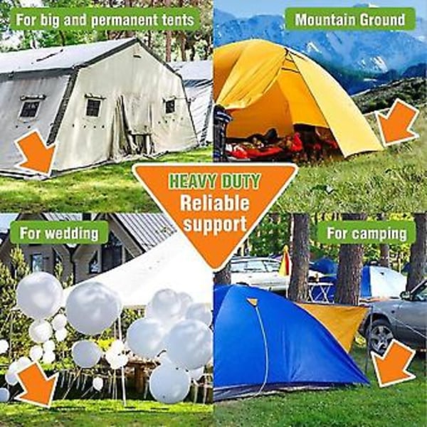 20 stk. teltplugger, festepinner, jordplugger, camping sandspiker, 18 cm aluminiumsplugger, hage, utendørs camping teltplugger