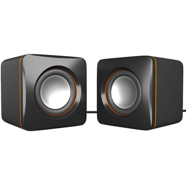 Usb Stereo Høyttalersystem Med 3,5 Mm Lydplugger For Tilkobling Til En Bærbar PC, Bærbar PC Eller Stasjonær Datamaskin, Volumkontroll\"