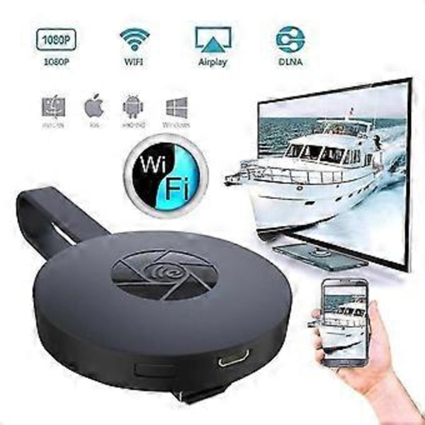 Trådløs Wifi Display Dongle HDMI, Wifi Trådløs Mini Skjermdeling Mottaker 1080hd, Støtte For Android/iOS/PC/TV/Monitor/Projektor