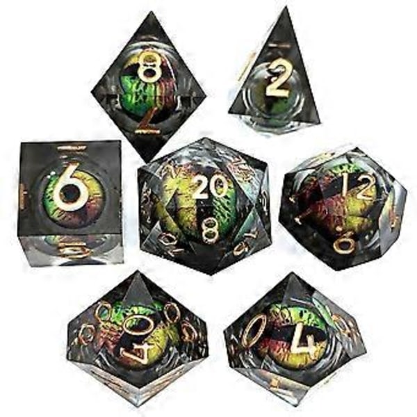 7 st/set Svampfest Bordsrollspel Tärningar, Coola Spel DND Tärningsset D D Familj Bordsspel Tärningar