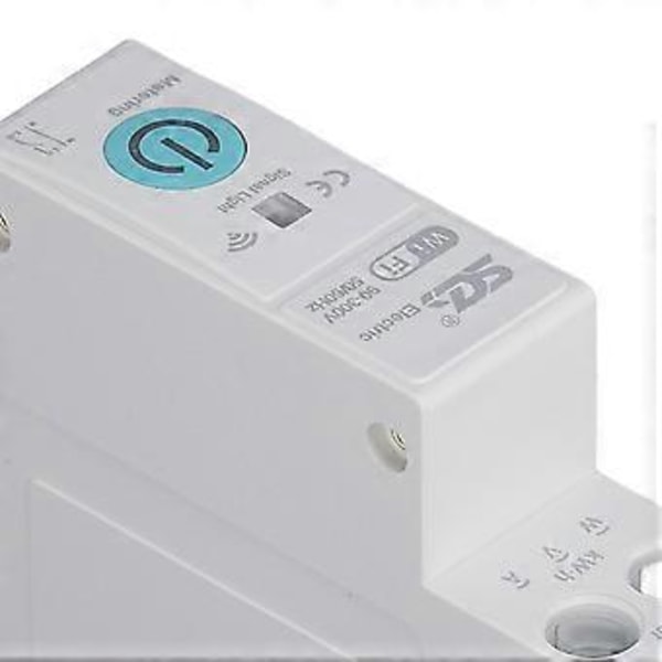 WiFi Smart Afbryder med Måling Trådløs Fjernbetjening Afbryder til Hjemmebrug DIN Skinne Montering AC 90300V 63A