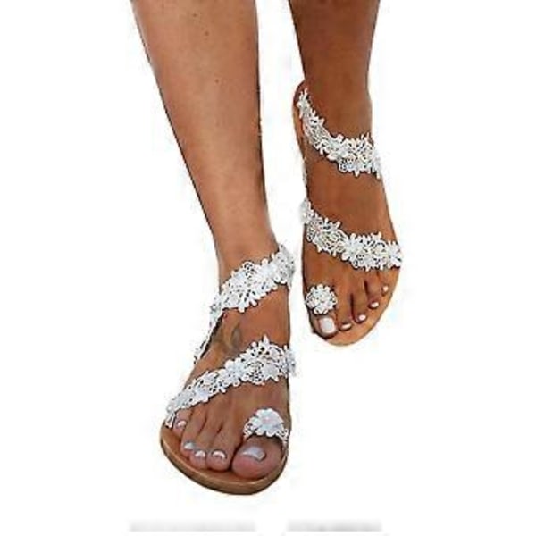 Blomstrete sandaler for kvinner, sommersko, strandsko