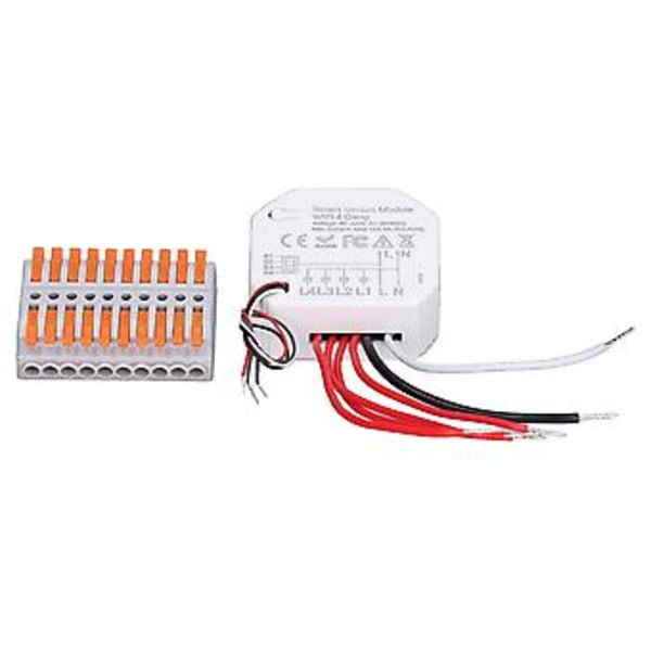 4-veis WiFi Bryter Lysmodul Smart Hjem App Fjernkontroll Timer Brytermodul 90‑250V