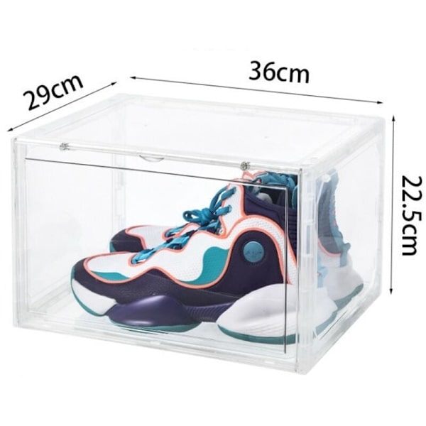 Transparent magnetisk sugkopp sneaker förvaringslåda för basketbollsskor skoskåp genomskinlig skoskåp