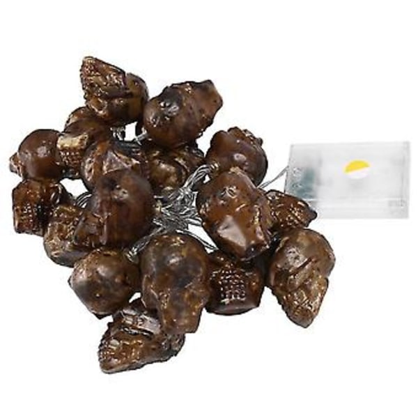 Led Pääkallo Valosarja Lamppu DIY Ripustettava Kauhukoriste Kotibileisiin 20led Lämmin Valkoinen