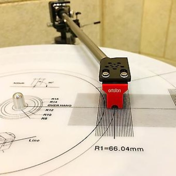 Anti-skli for LP Vinyl Pickup Kalibreringsplate Avstandsmåler Protractor