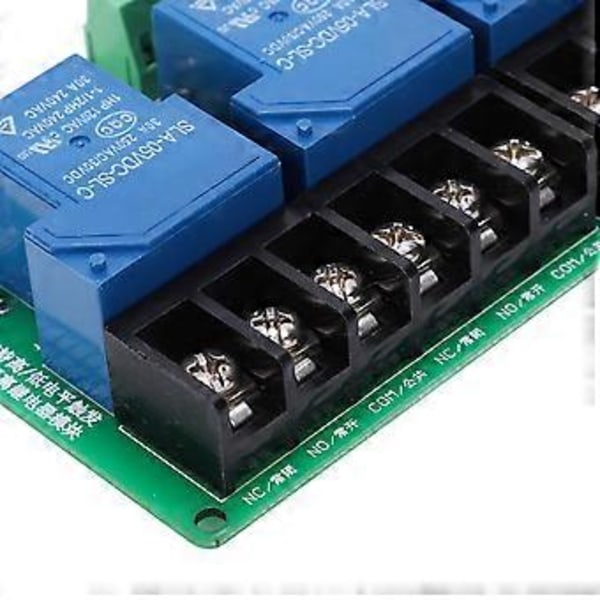 Relämodul 4 Kanal Krets Automatisk Kontroll Hög Låg Nivå Trigger Elektronisk Komponent 5V