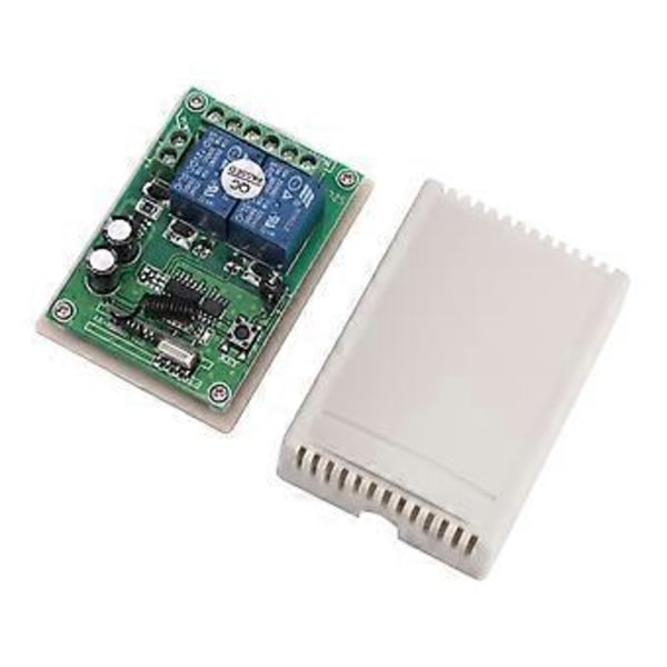 for DC 12V 2 Kanal RF 433MHz Trådløs Fjernkontroll Bryter Relé Mottakermodul for Garasjeport/Elektrisk Port/Gardin