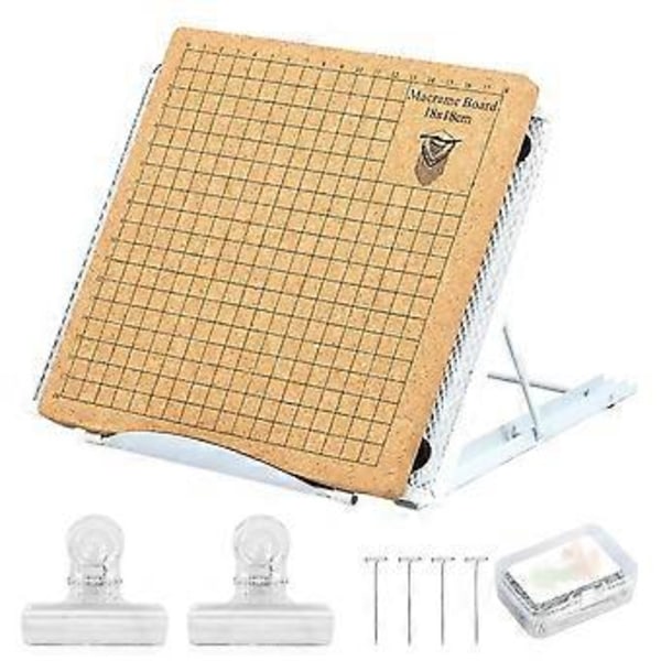 7x7 tommer Macrame Bræt Sæt Macrame Bræt og Metal Justerbar Holder til Fletning Snore Armbånd