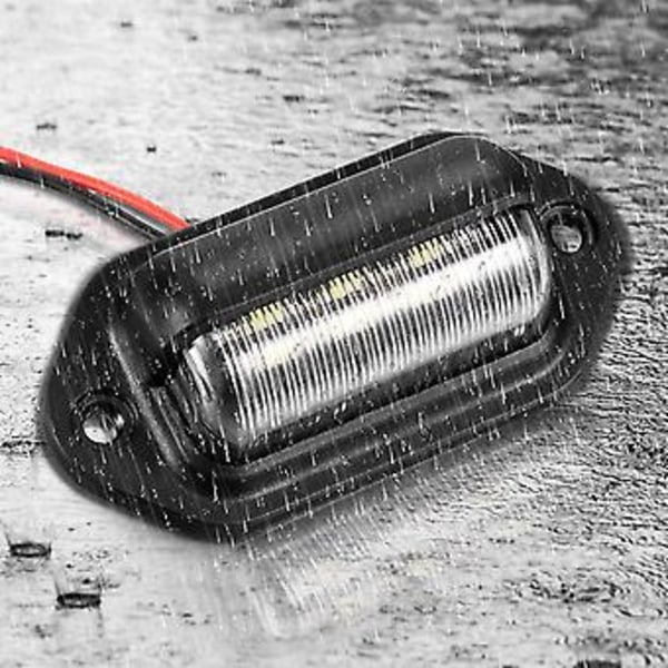 4 st 12V 6 SMD LED Exteriör Nummerskyltslampa För Bil