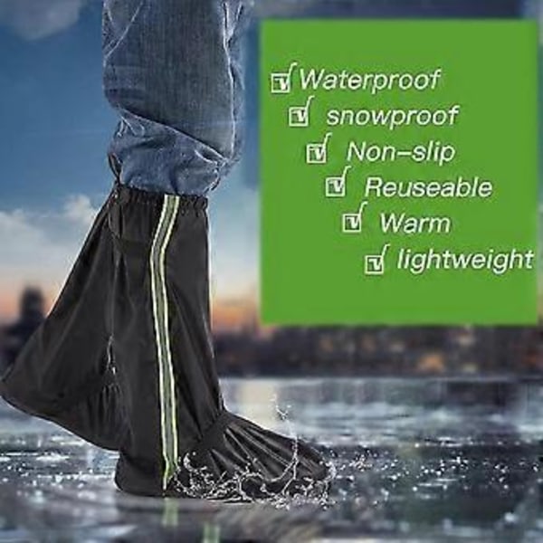 Vattentäta skoskydd, 1 par återanvändbara skoskydd för snö och regn, regnkläder för vandring, fiske och camping