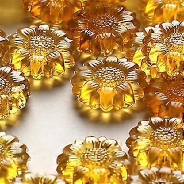 Solros Genomskinlig Lack Vax Partikel DIY Bröllopsinbjudan Handkonto Grattiskort Dekorationsmaterial Guld