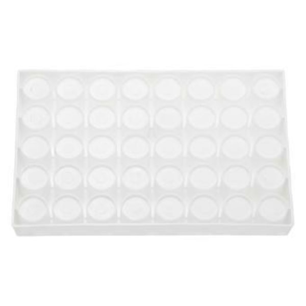 Vialiteline autosampler-vialeille, vialitarjotin 40-paikkainen pinottava koeputkiteline vialiteline 10 ml valkoinen
