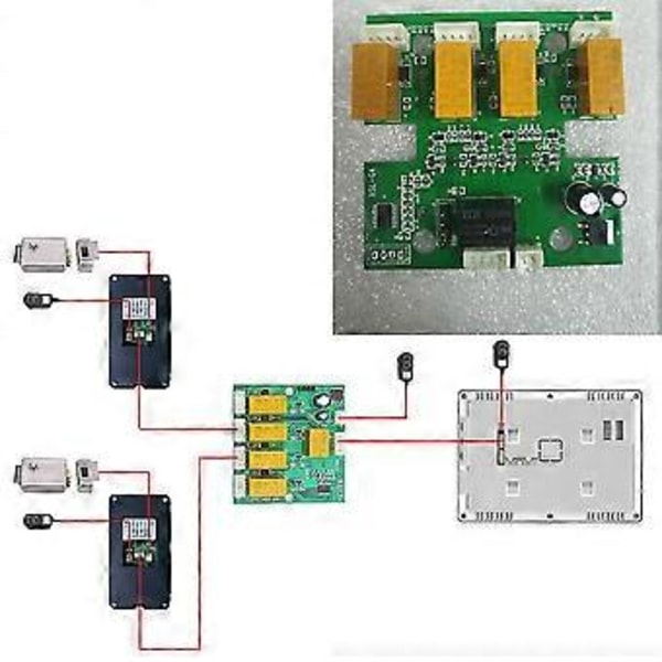 För Hem Rvv4 Trådbunden Video Dörrtelefon Intercom Entry System 1 Monitor 2-4st Dörrklocka Kamera Multi Dörr Distributör